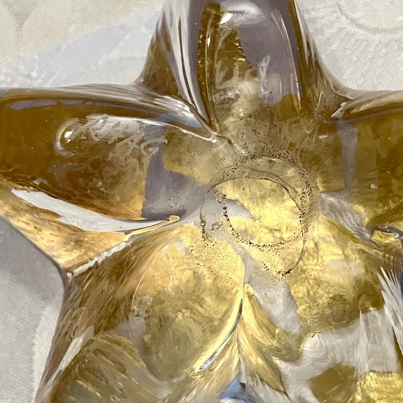 ROBERT HELD ART GLASS STAR PAPERWEIGHT GOLD HANDMADE VINTAGE - Picture 7 of 7